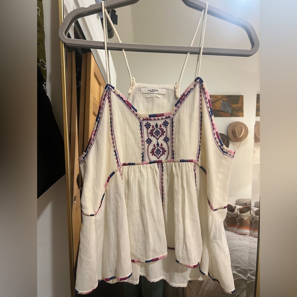 Isabel Marant Embroidered Tank Top